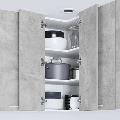 vidaXL Hanging Cabinet Concrete Grey and White 57 x 57 x 80 cm