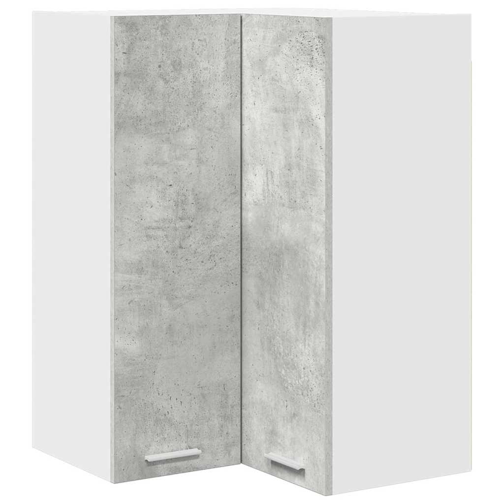 vidaXL Hanging Cabinet Concrete Grey and White 57 x 57 x 80 cm