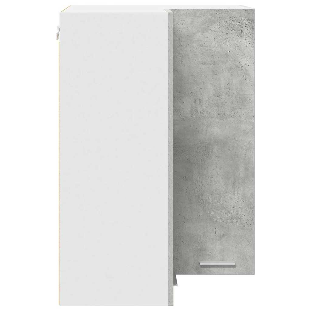vidaXL Hanging Cabinet Concrete Grey and White 57 x 57 x 80 cm