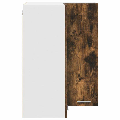vidaXL Hanging Cabinet Smoked Oak and White 57 x 57 x 80 cm