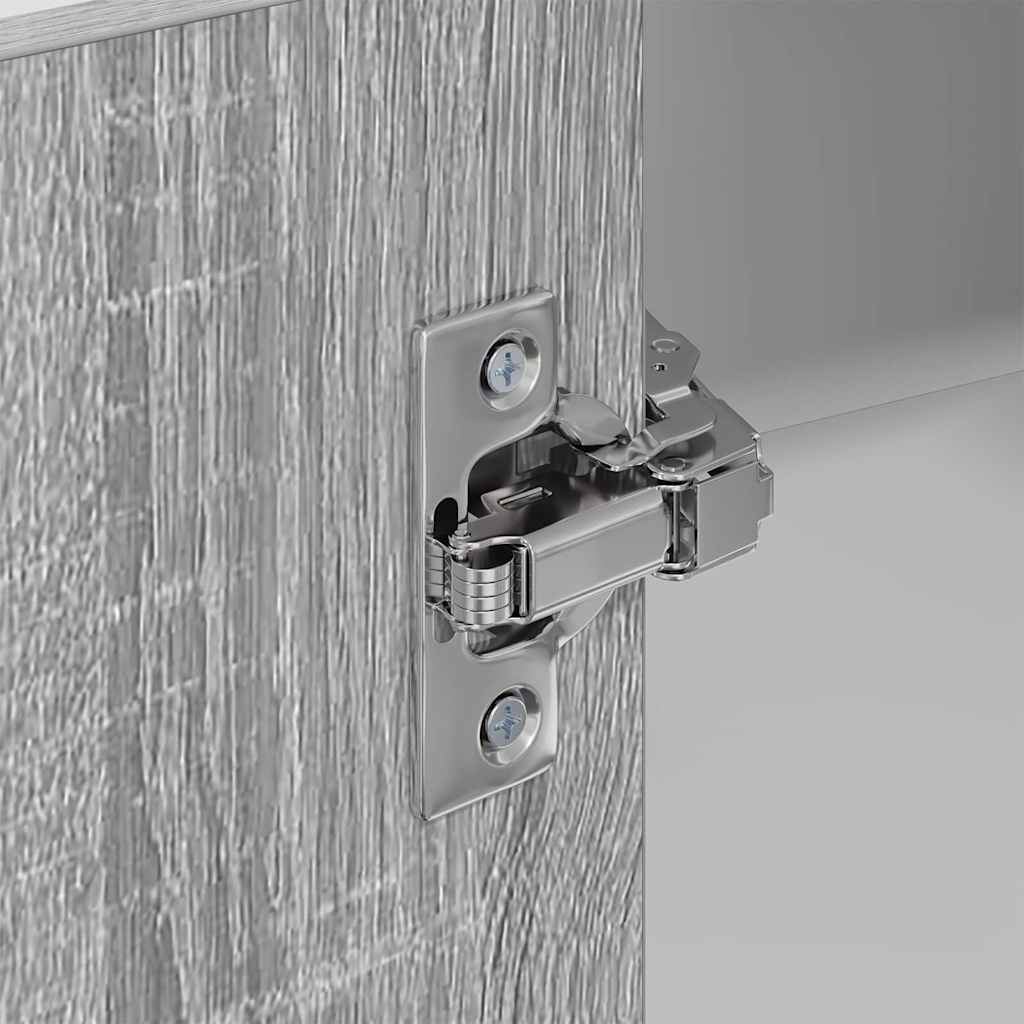 vidaXL Hanging Cabinet Grey Sonoma and White 57 x 57 x 80 cm