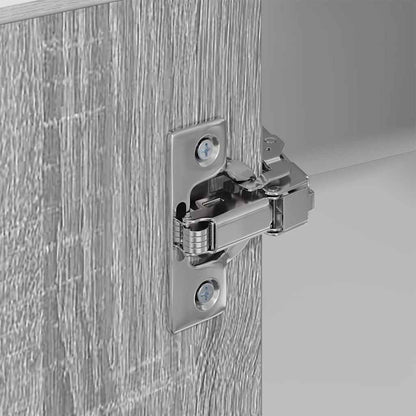 vidaXL Hanging Cabinet Grey Sonoma and White 57 x 57 x 80 cm