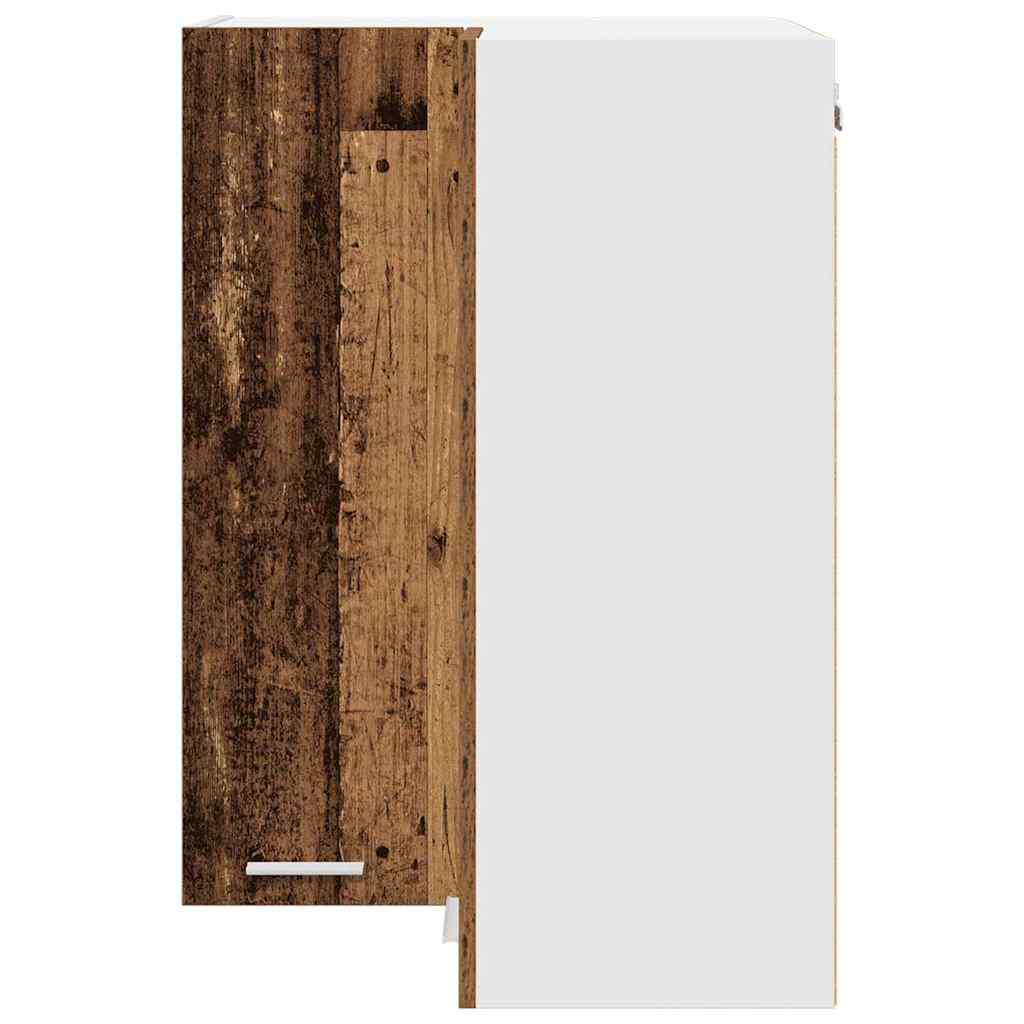 vidaXL Hanging Cabinet with Storage Old Wood and White 57 x 57 x 80 cm