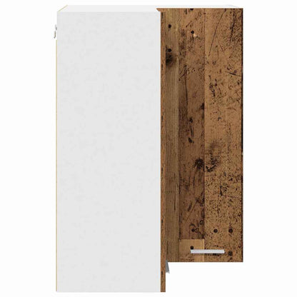 vidaXL Hanging Cabinet with Storage Old Wood and White 57 x 57 x 80 cm