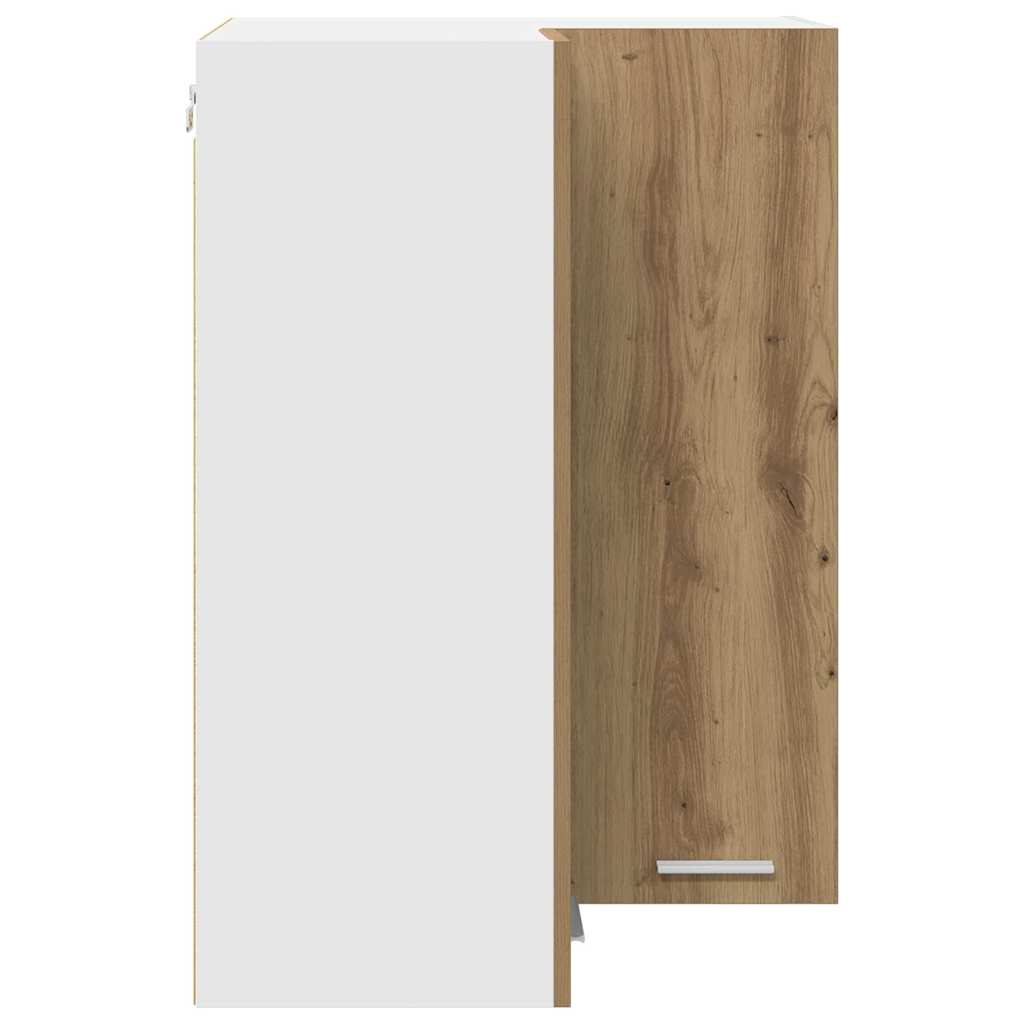 vidaXL Hanging Cabinet Artisan Oak and White 57 x 57 x 80 cm