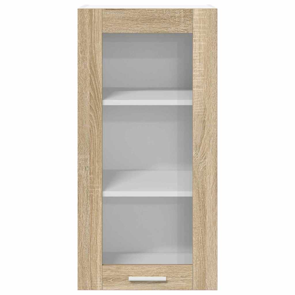 vidaXL Hanging Cabinet with Storage 2 pcs Sonoma Oak 40 x 31 x 80 cm