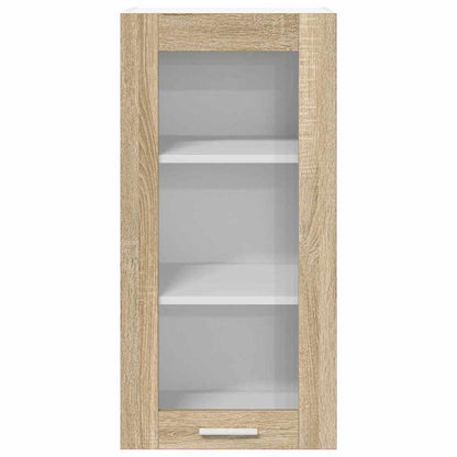 vidaXL Hanging Cabinet with Storage 2 pcs Sonoma Oak 40 x 31 x 80 cm