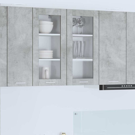 vidaXL Hanging Cabinet Concrete Grey 40 x 31 x 80 cm Engineered Wood