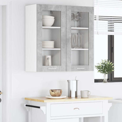 vidaXL Hanging Cabinet Concrete Grey 40 x 31 x 80 cm Engineered Wood