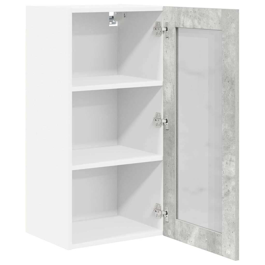 vidaXL Hanging Cabinet Concrete Grey 40 x 31 x 80 cm Engineered Wood