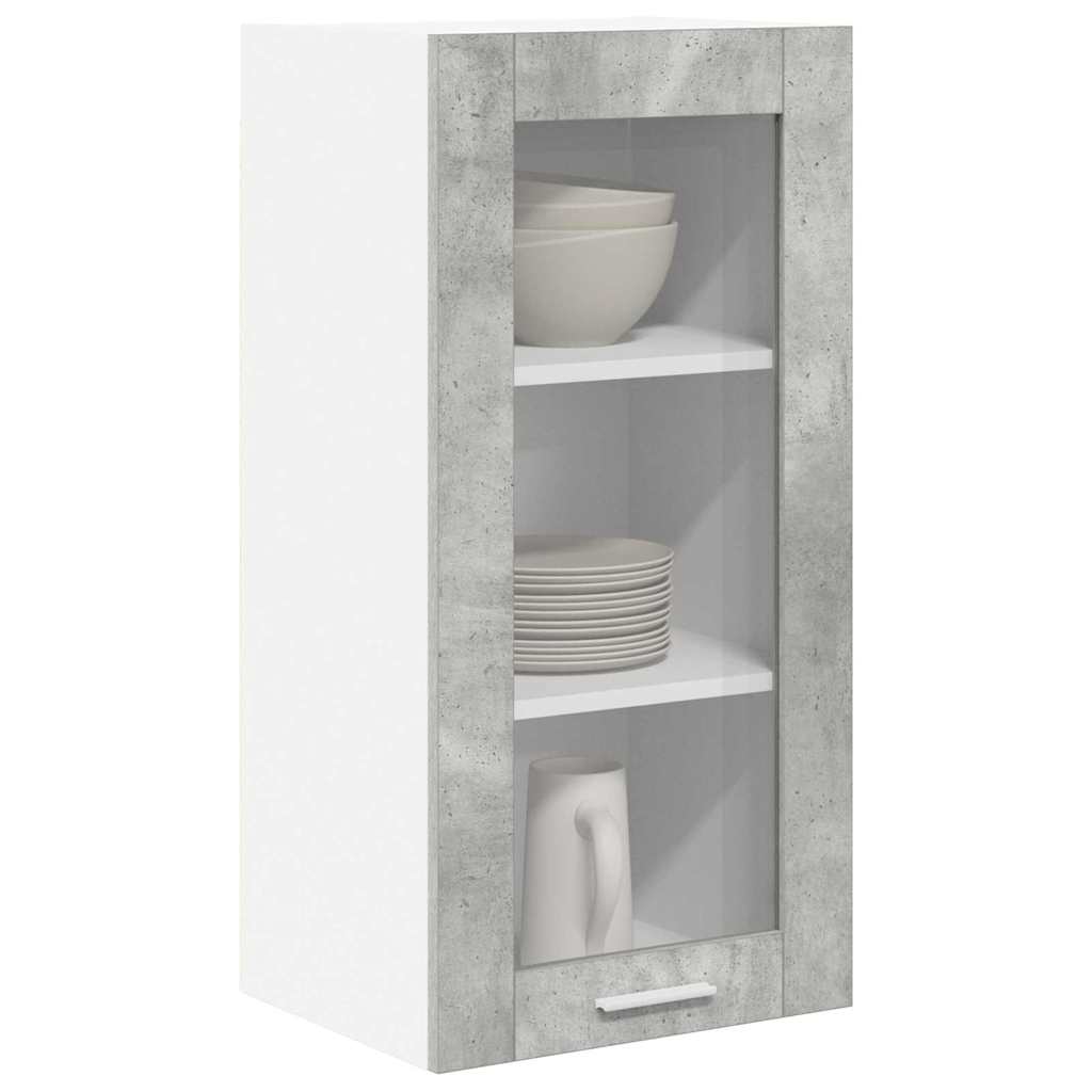 vidaXL Hanging Cabinet Concrete Grey 40 x 31 x 80 cm Engineered Wood