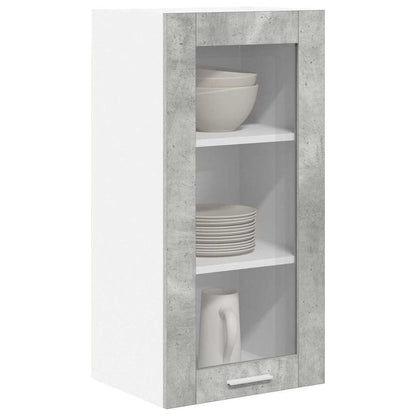 vidaXL Hanging Cabinet Concrete Grey 40 x 31 x 80 cm Engineered Wood