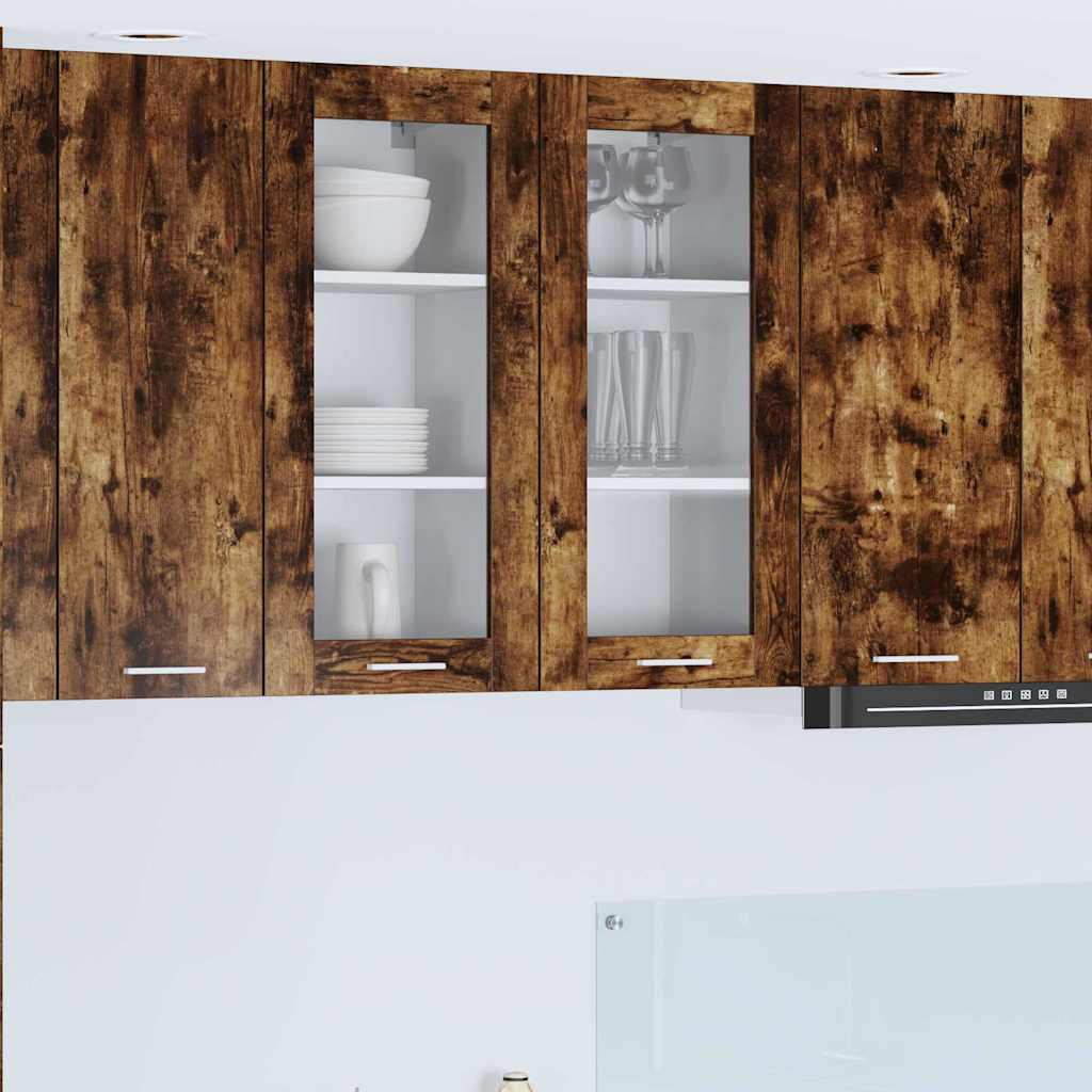 vidaXL Hanging Cabinet Smoked Oak 40 x 31 x 80 cm Engineered Wood