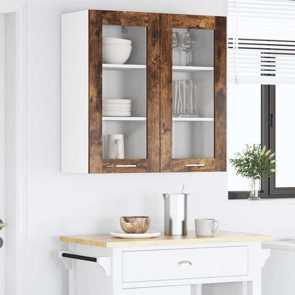 vidaXL Hanging Cabinet Smoked Oak 40 x 31 x 80 cm Engineered Wood