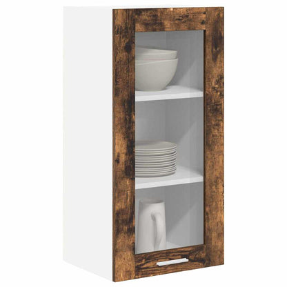 vidaXL Hanging Cabinet Smoked Oak 40 x 31 x 80 cm Engineered Wood