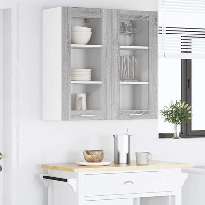 vidaXL Hanging Cabinet Grey Sonoma 40 x 31 x 80 cm Engineered Wood