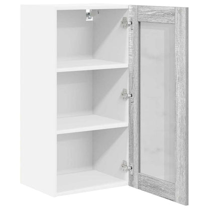 vidaXL Hanging Cabinet with Storage 2 pcs Grey Sonoma 40 x 31 x 80 cm