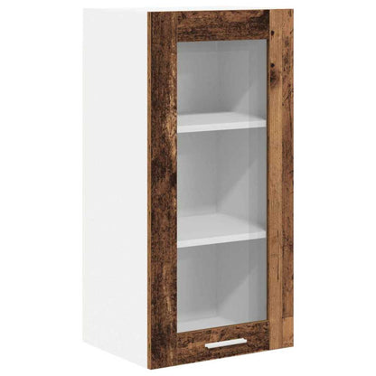 vidaXL Hanging Cabinet 2 pcs Old Wood 40 x 31 x 80 cm Engineered Wood