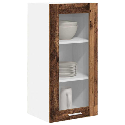 vidaXL Hanging Cabinet 2 pcs Old Wood 40 x 31 x 80 cm Engineered Wood