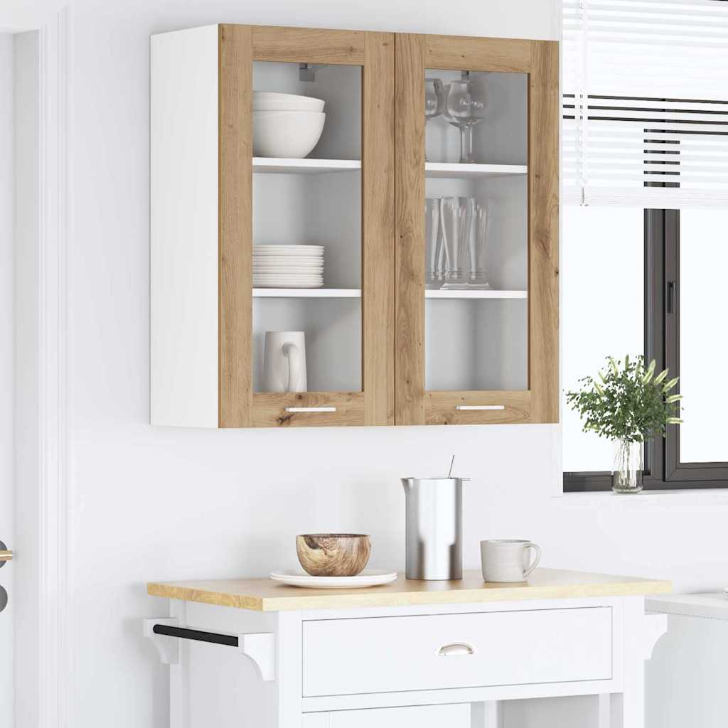 vidaXL Hanging Cabinet Artisan Oak 40 x 31 x 80 cm Engineered Wood