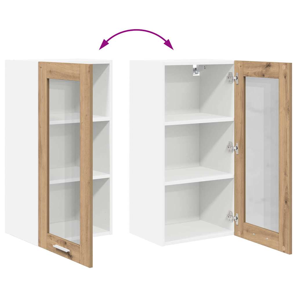 vidaXL Hanging Cabinet Artisan Oak 40 x 31 x 80 cm Engineered Wood
