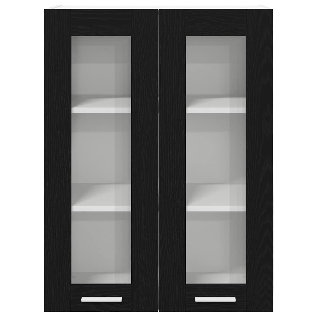 vidaXL Hanging Cabinet Black Oak 60 x 31 x 80 cm Engineered Wood