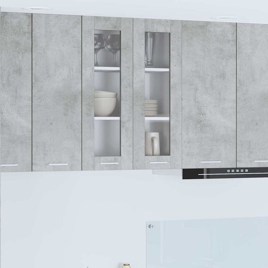 vidaXL Hanging Cabinet Concrete Grey 60 x 31 x 80 cm Engineered Wood