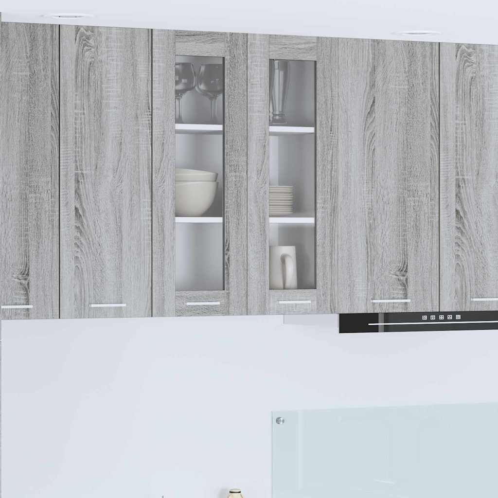 vidaXL Hanging Cabinet Grey Sonoma 60 x 31 x 80 cm Engineered Wood