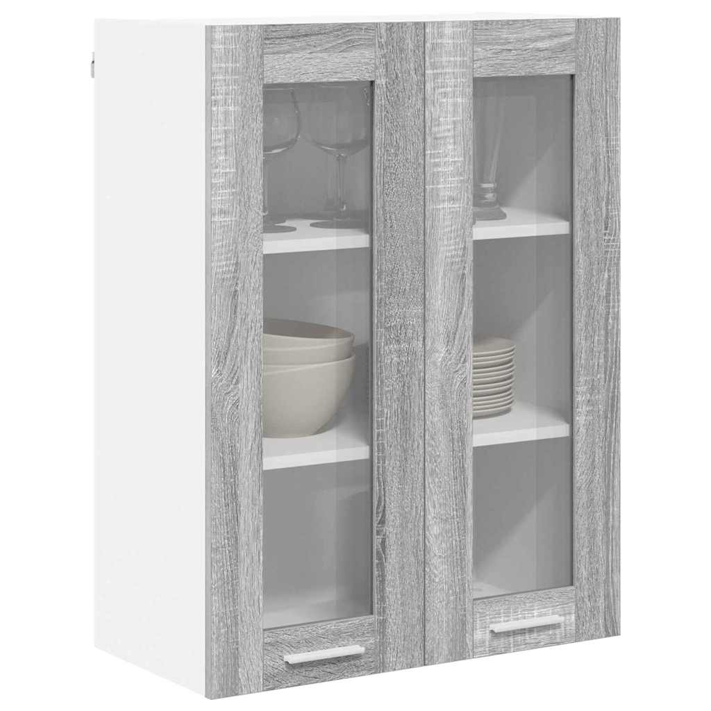 vidaXL Hanging Cabinet Grey Sonoma 60 x 31 x 80 cm Engineered Wood