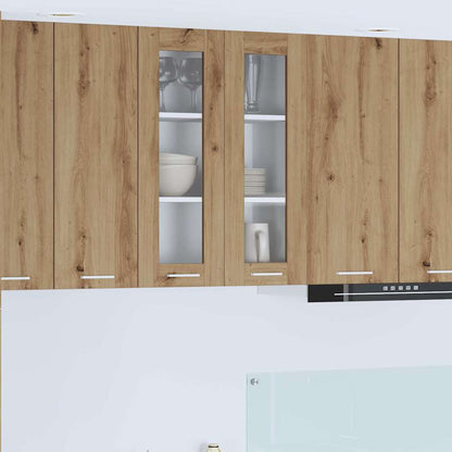 vidaXL Hanging Cabinet with Storage Riga Artisan Oak 60 x 31 x 80 cm
