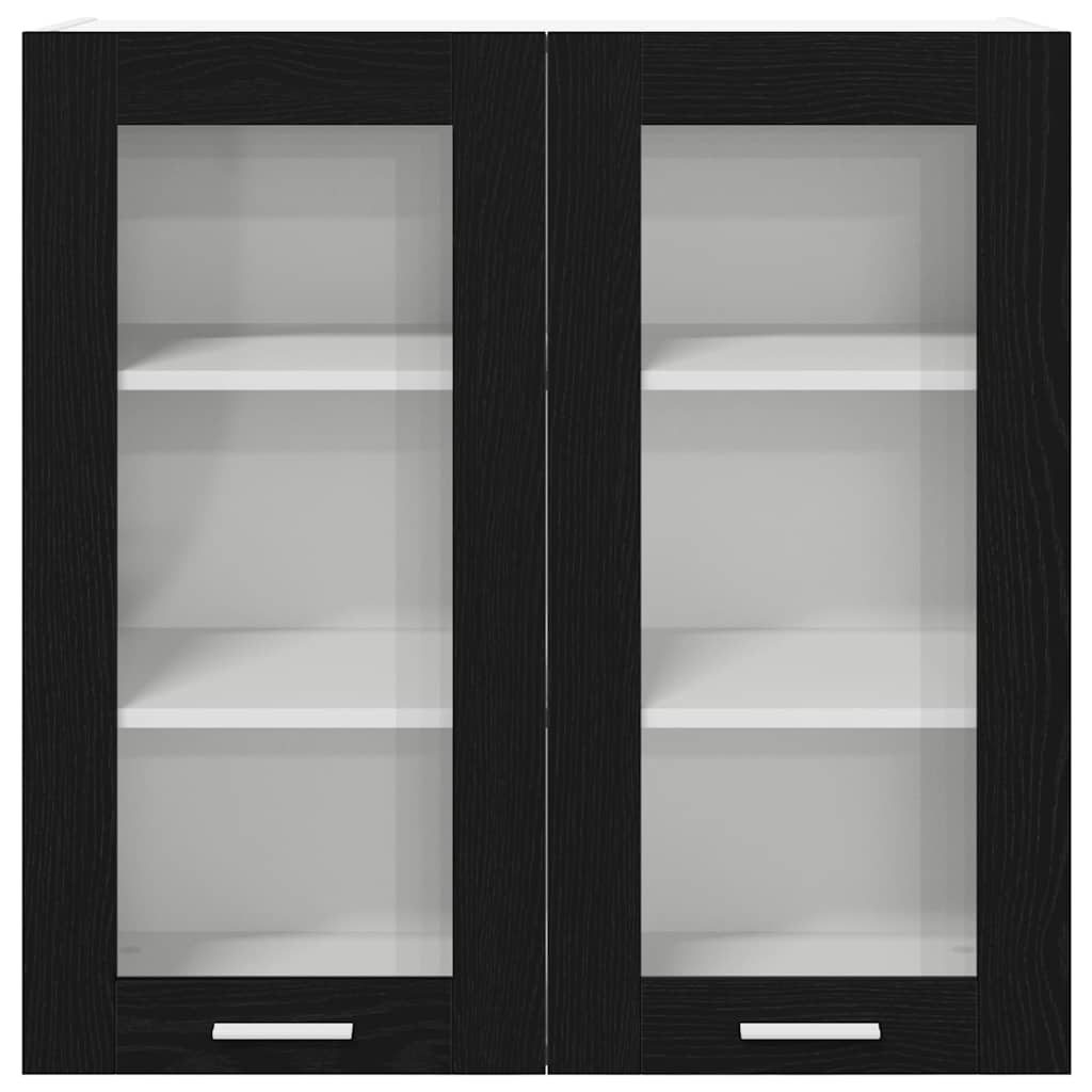 vidaXL Hanging Cabinet Black Oak 80 x 31 x 80 cm Engineered Wood