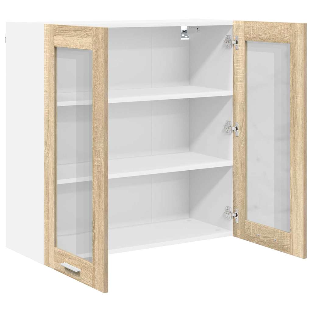 vidaXL Hanging Cabinet Sonoma Oak 80 x 31 x 80 cm Engineered Wood