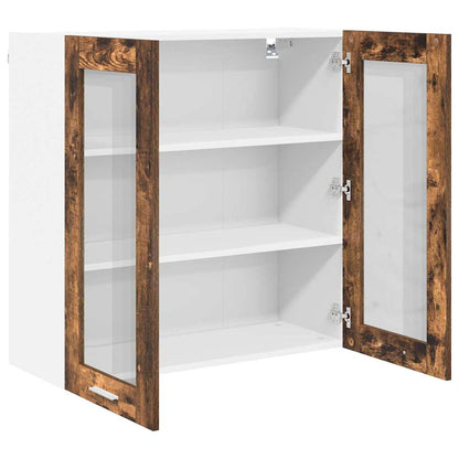 vidaXL Hanging Cabinet Smoked Oak 80 x 31 x 80 cm Engineered Wood