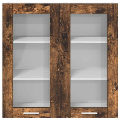 vidaXL Hanging Cabinet Smoked Oak 80 x 31 x 80 cm Engineered Wood