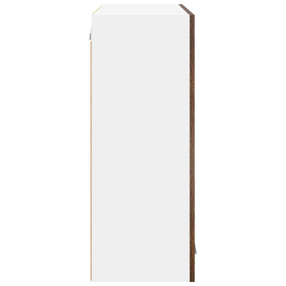 vidaXL Hanging Cabinet Smoked Oak 80 x 31 x 80 cm Engineered Wood