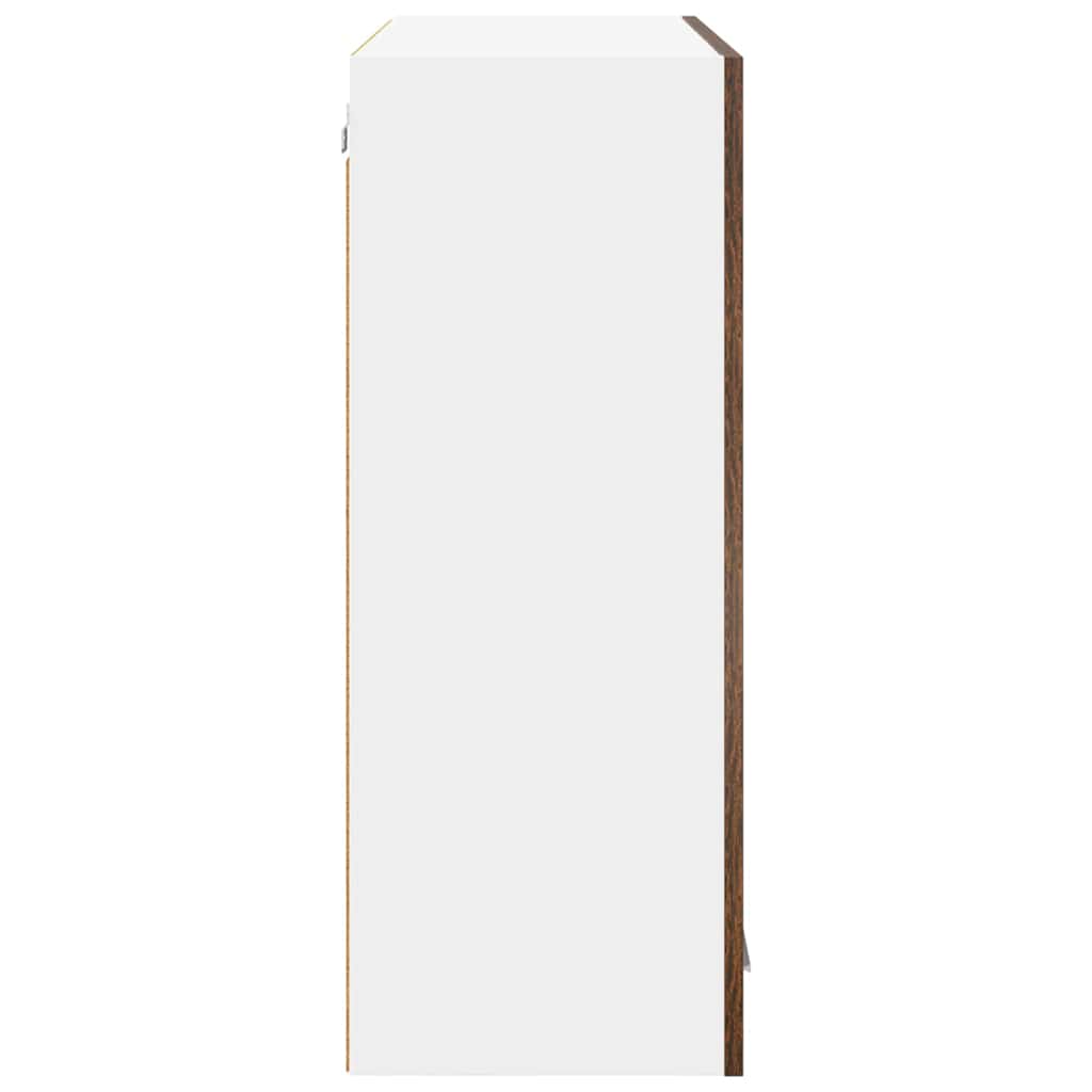 vidaXL Hanging Cabinet Smoked Oak 80 x 31 x 80 cm Engineered Wood