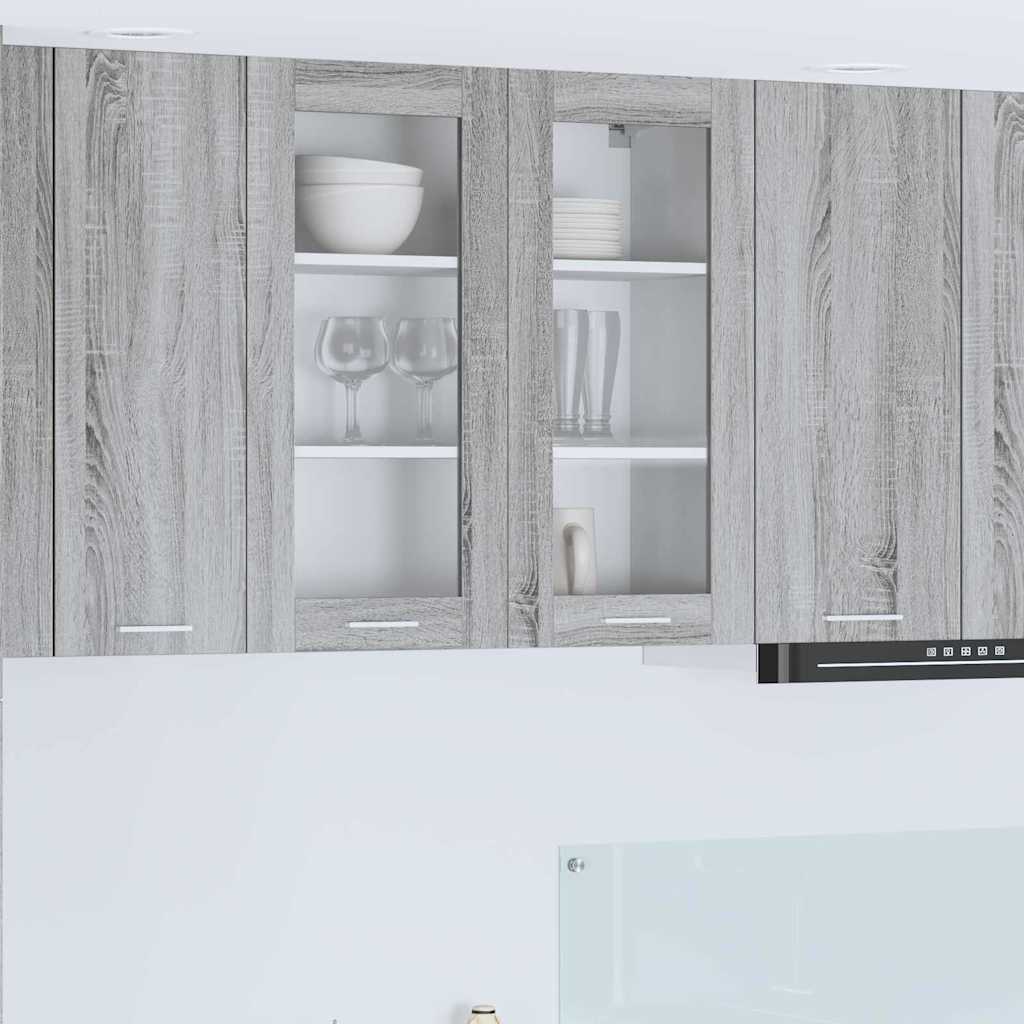 vidaXL Hanging Cabinet Grey Sonoma 80 x 31 x 80 cm Engineered Wood