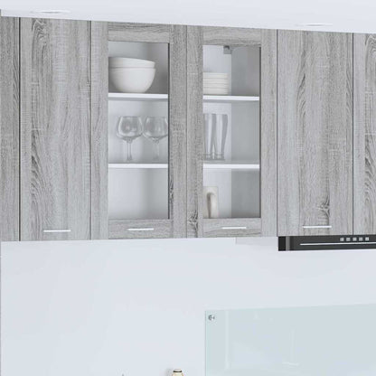 vidaXL Hanging Cabinet Grey Sonoma 80 x 31 x 80 cm Engineered Wood