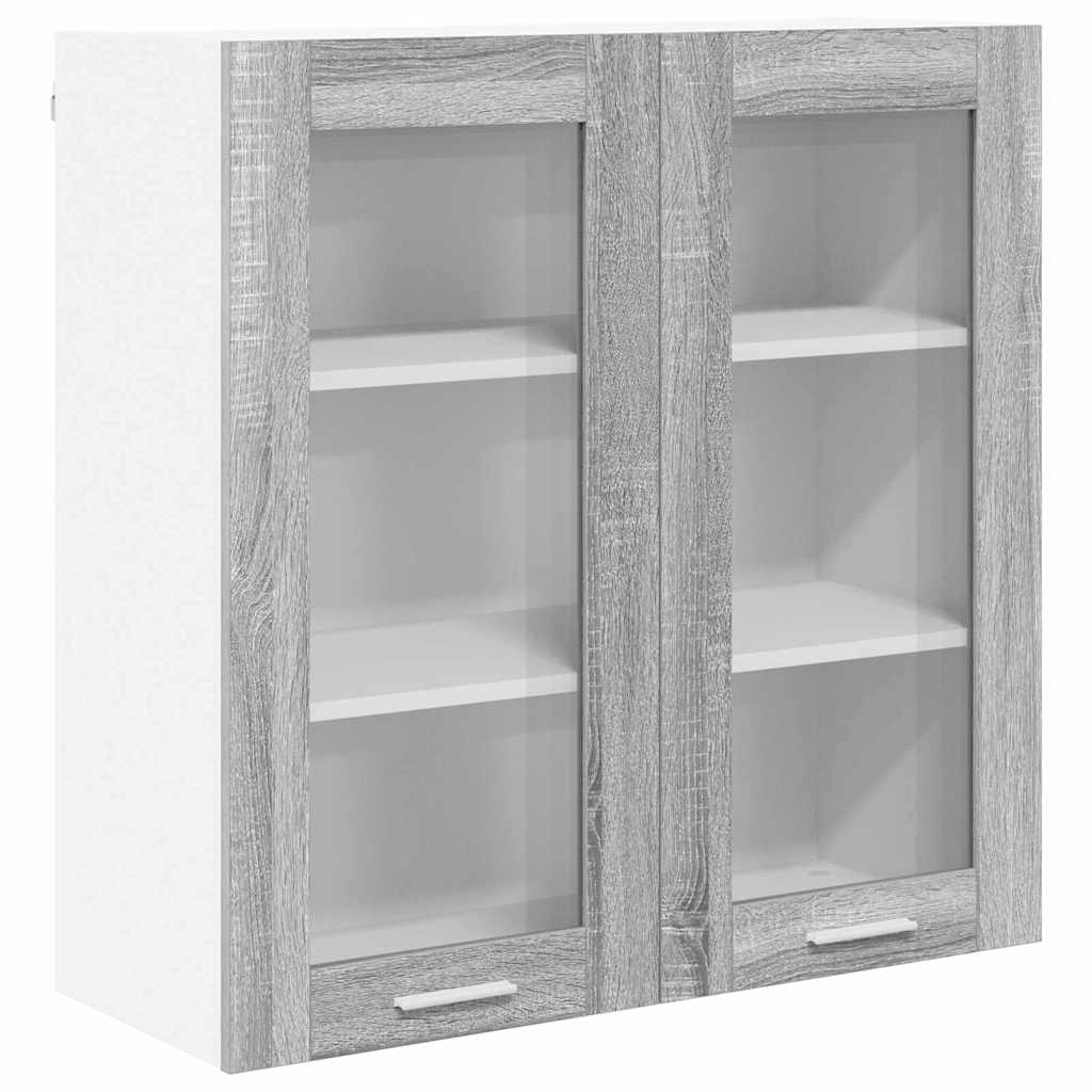 vidaXL Hanging Cabinet Grey Sonoma 80 x 31 x 80 cm Engineered Wood