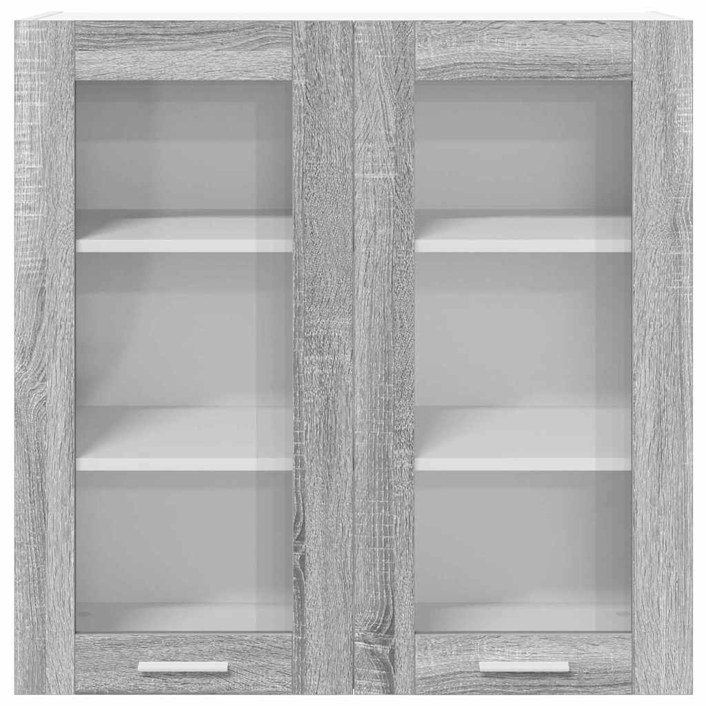 vidaXL Hanging Cabinet Grey Sonoma 80 x 31 x 80 cm Engineered Wood