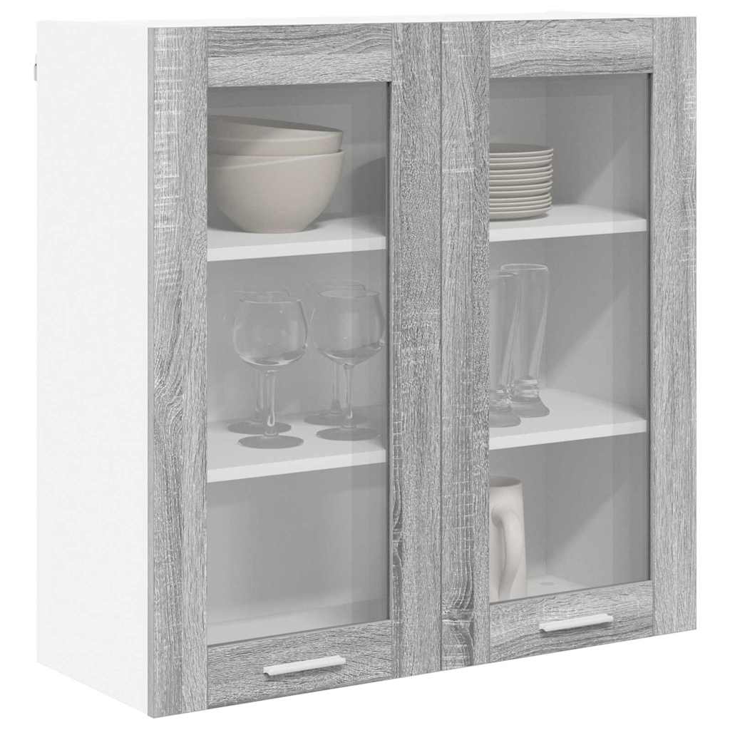 vidaXL Hanging Cabinet Grey Sonoma 80 x 31 x 80 cm Engineered Wood