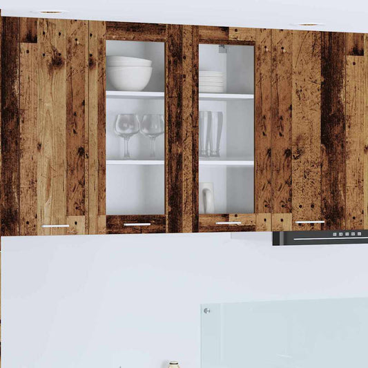 vidaXL Hanging Cabinet Old Wood 80 x 31 x 80 cm Engineered Wood