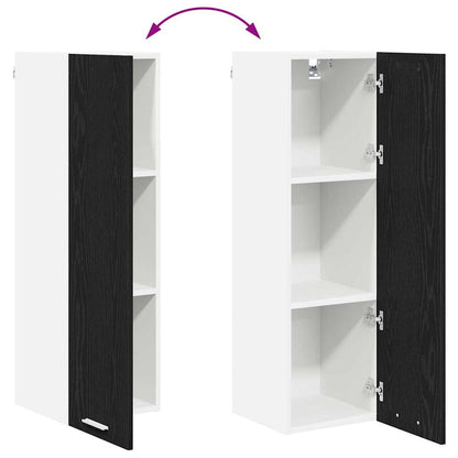 vidaXL Hanging Cabinet Black Oak 30 x 31 x 100 cm Engineered Wood