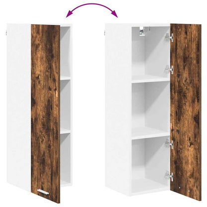 vidaXL Hanging Cabinet Smoked Oak 30 x 31 x 100 cm Engineered Wood