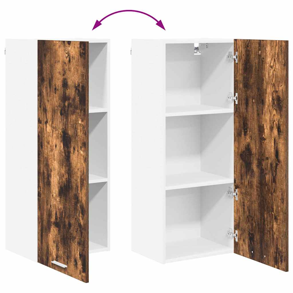 vidaXL Hanging Cabinet Smoked Oak 40 x 31 x 100 cm Engineered Wood