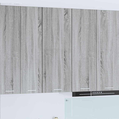 vidaXL Hanging Cabinet with Storage Riga Grey Sonoma 40 x 31 x 100 cm