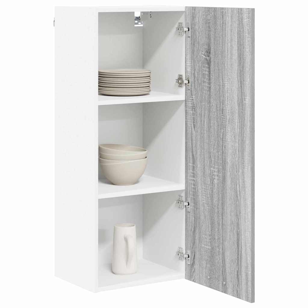 vidaXL Hanging Cabinet with Storage Riga Grey Sonoma 40 x 31 x 100 cm