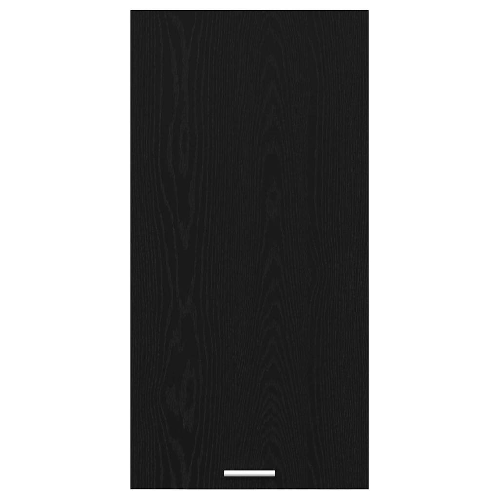 vidaXL Hanging Cabinet with Door Black Oak and White 50 x 31 x 100 cm