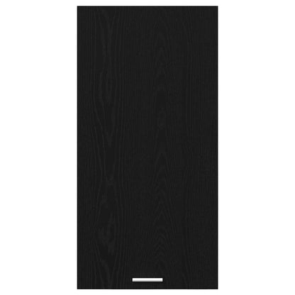 vidaXL Hanging Cabinet with Door Black Oak and White 50 x 31 x 100 cm