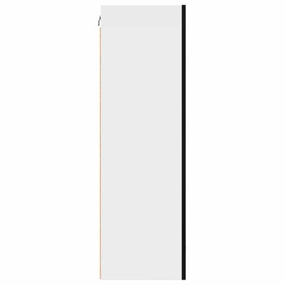 vidaXL Hanging Cabinet with Door Black Oak and White 50 x 31 x 100 cm